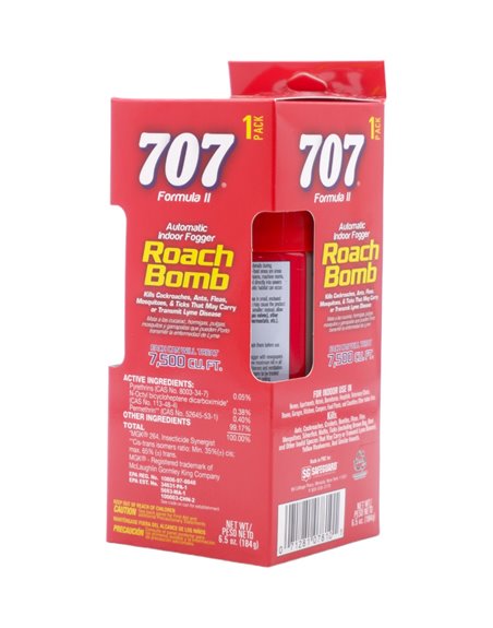 31041 - 707 Formula II. Roach Bomb. Automatic Indoor Fogger. 6.5oz. (Case Of 12) - Box:  - Loc: I9