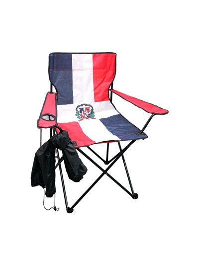 31058 - All For You, Folding Camping Chair Dominican Republic's Flag - 56*56 95cm - Box:  - Loc: 