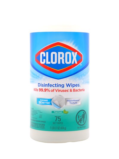31075 - Clorox Disinfecting Wipes, Fresh Canister - 75ct (Case of 6) - Box:  - Loc: A0