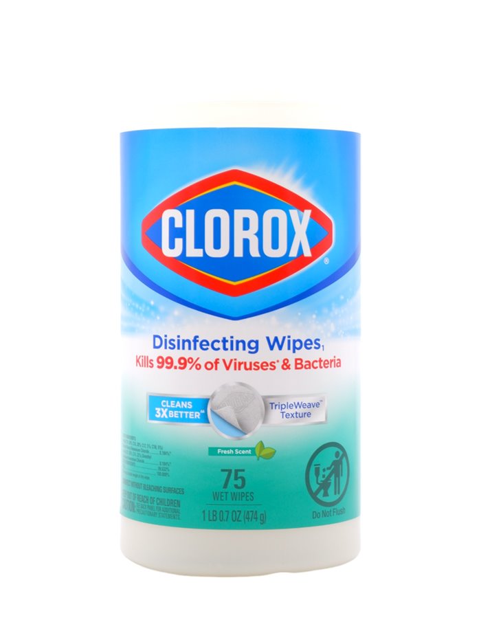 31075 - Clorox Disinfecting Wipes, Fresh Canister - 75ct (Case of 6) - Box:  - Loc: A0