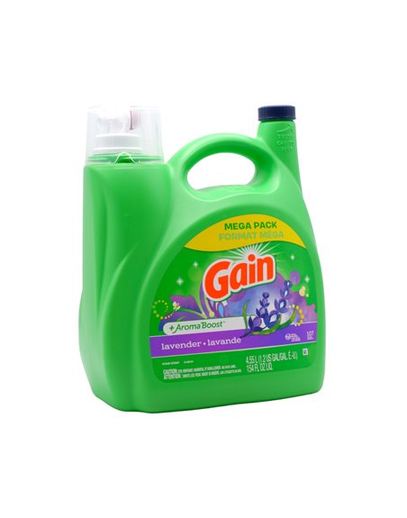 31086 - Gain Liquid Laundry Detergent, Lavender - 154 fl. oz. ( Case of 4 ) - Box:  - Loc: C2