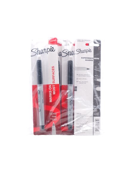 31164 - Sharpie Permanent Black Marker Ultra Fine (Pkg Of 6). - Box:  - Loc: 