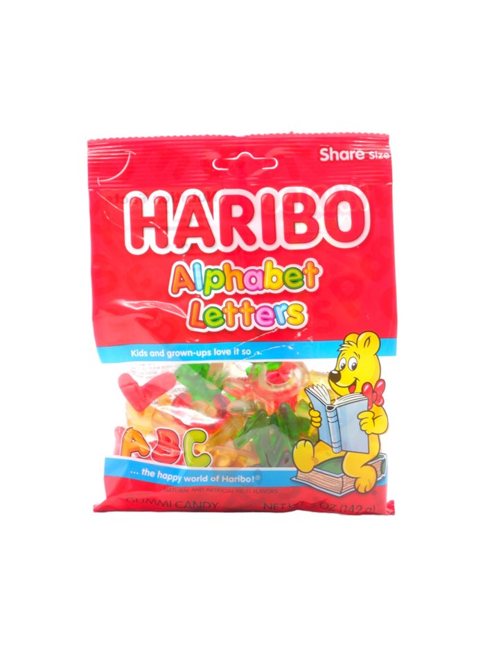 31205 - Haribo. Alphabet Letters (Gummi Candy) - 5oz/12ct - Box:  - Loc: L4