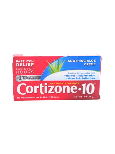 31275 - Cortizone Maximum Strength Soothing Aloe Creme. Minor Skin Irritations 1 oz - Box:  - Loc: K0