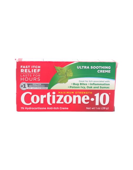 31276 - Cortizone Maximum Strength. Ultra Soothing  Creme. Fast Itch Relief 1 oz - Box:  - Loc: K0