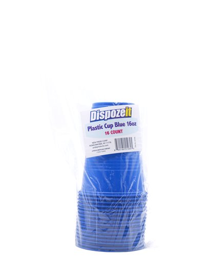31280 - Dispozeit Plastic Blue Cup. 16oz /16Pkgs Of 36ct. 38574 - Box:  - Loc: D9