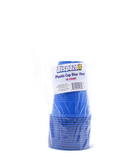 31280 - Dispozeit Plastic Blue Cup. 16oz /16Pkgs Of 36ct. 38574 - Box:  - Loc: D9