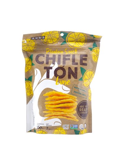 31308 - Tostones Chips By Chifleton. Lime, - 12/7oz. (Case Of 12) - Box:  - Loc: L8