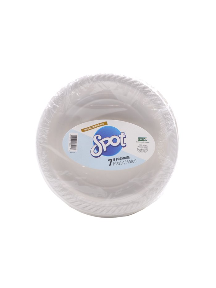 31313 - Spot Plastic Plates 7" - 8/100. - Box:  - Loc: N10