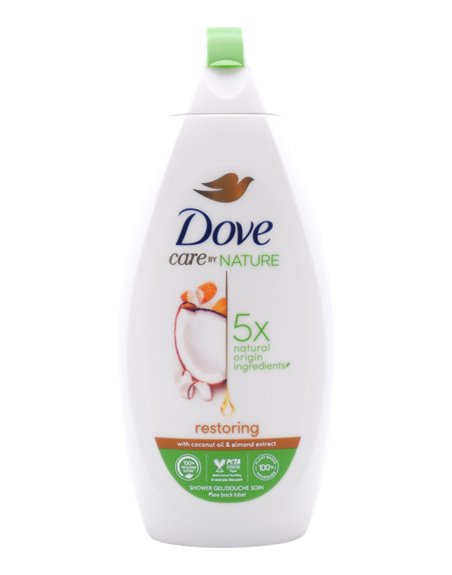 31370 - Dove Body Wash, Restoring (Coconut Oil/Almond Extract) - 400ml. (Case of 12) - Box:  - Loc: I3