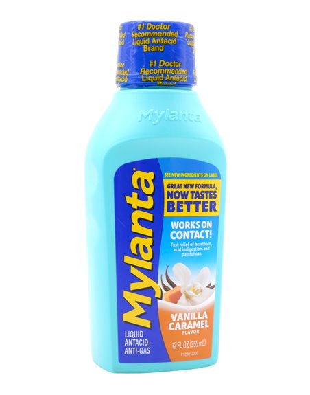 31390 - Mylanta Liquid Antacid Vanilla Caramel Flavor - 12 fl. oz. - Box:  - Loc: K5-99