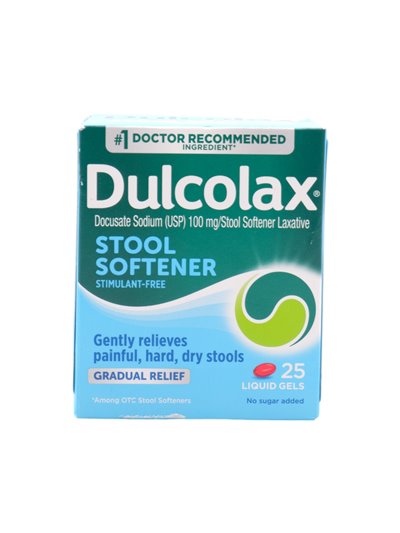 31397 - Dulcolax Stool Softener. 25ct - Box:  - Loc: K4