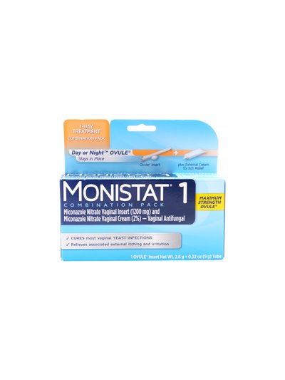 31402 - Monistat 1 Maximum Strength. Combination Pack. 9g - Box:  - Loc: K4