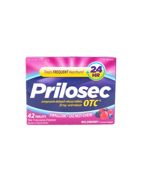 31405 - Prilosec 24HR OTC. Wild Berry. (Swallow-Do Not Chew). 42ct - Box:  - Loc: K4
