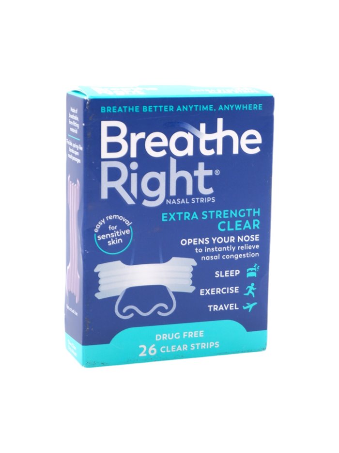 31408 - Breath Right. Extra Strength Tan. 50% Stronger. 26ct - Box:  - Loc: K4