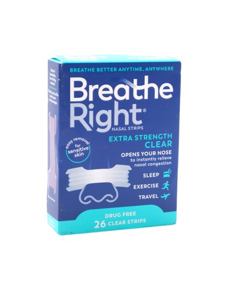 31408 - Breath Right. Extra Strength Tan. 50% Stronger. 26ct - Box:  - Loc: K4