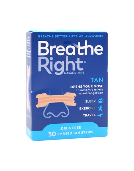 31409 - Breath Right Tan. Open Your Nose 30ct - Box:  - Loc: K4