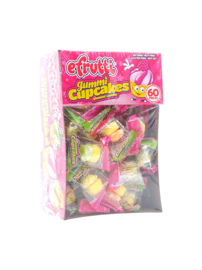 31461 - Efrutti Gummi Cup Cake (Fat, Nut, and Gluten Free) Not GE. - 60 Count - Box:  - Loc: L12