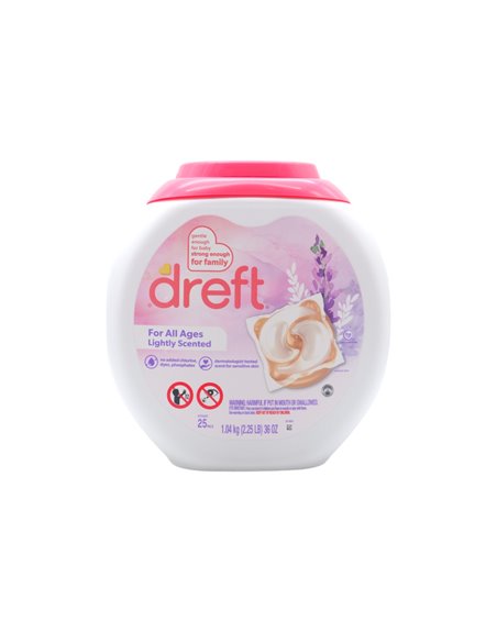 31500 - Dreft Lightly Scented Pods - 25ct. (Case of 4) - Box:  - Loc: C2