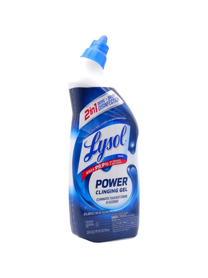 31533 - Lysol Toilet Bowl Cleaner Power Clinging Gel 2In1 (Bowl+Brush Desinfection) - 24oz (Case Of 4) - Box:  - Loc: I4