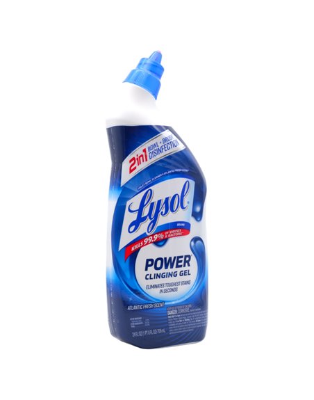 31533 - Lysol Toilet Bowl Cleaner Power Clinging Gel 2In1 (Bowl+Brush Desinfection) - 24oz (Case Of 4) - Box:  - Loc: I4