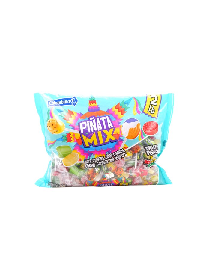 31546 - Colombina. Pinata Mix Tiger Pops/BonBon Bum - 2Lbs. (Case Of 8) - Box:  - Loc: M2