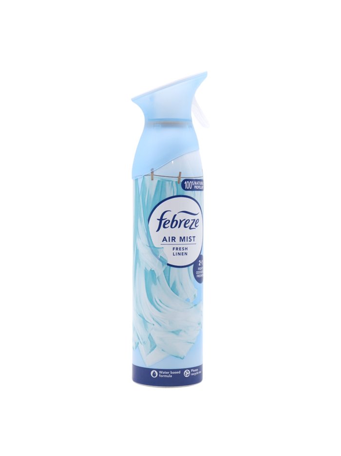 31677 - Febreze Air Mist. Fresh Linen- 185ml. (Case of 8) - Box:  - Loc: I6