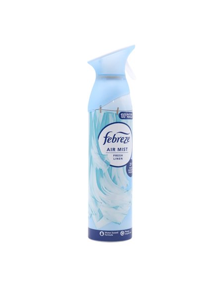 31677 - Febreze Air Mist. Fresh Linen- 185ml. (Case of 8) - Box:  - Loc: I6