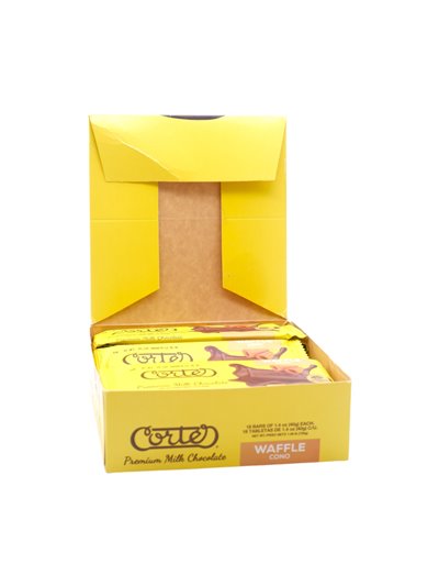 31732 - Cortes. Waffle Cono Milk Premium Chocolate - 18ct/1.4oz. (Case of 8) - Box:  - Loc: L0-1