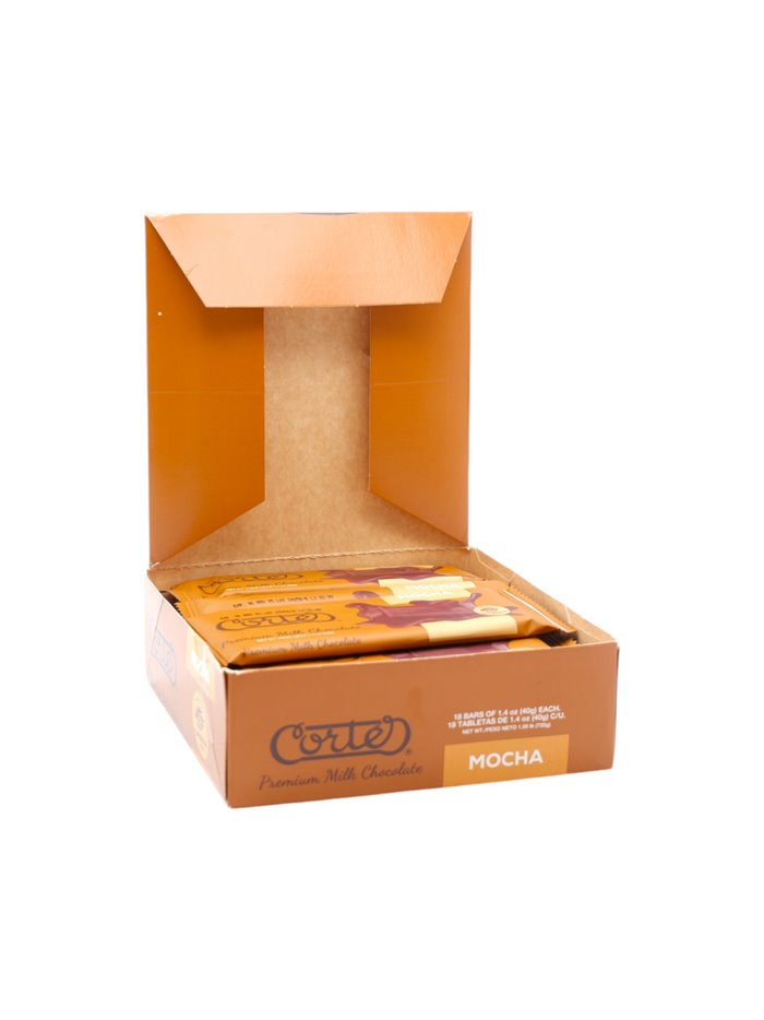31735 - Cortes. Mocha. Premium Milk Chocolate - 18ct/1.4oz (Case of 8) - Box:  - Loc: L0-1