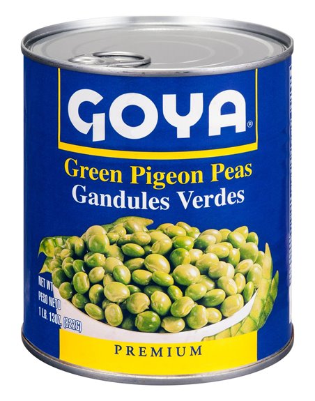 6655 - Goya Green Pigeon Peas - 29 oz. (Pack of 12) - Box:  - Loc: G8