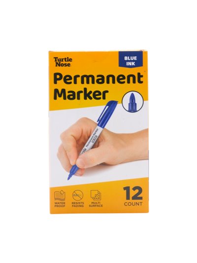 31894 - Turtle Nose Permanent Marker, Blue - 12ct - Box:  - Loc: F1
