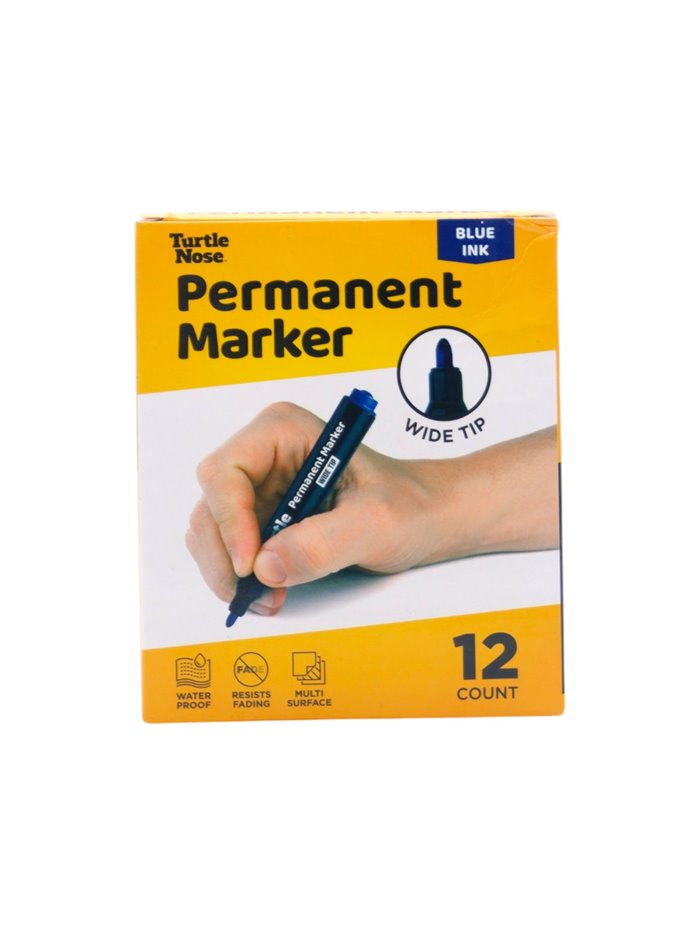 31895 - Turtle Nose Permanent Marker (Wide Tip), Blue - 12ct - Box:  - Loc: F1