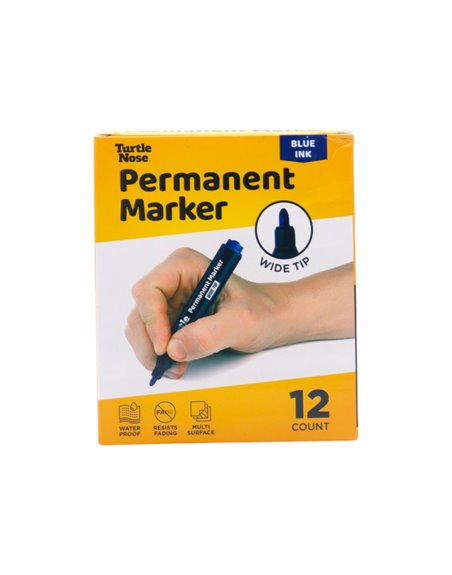 31895 - Turtle Nose Permanent Marker (Wide Tip), Blue - 12ct - Box:  - Loc: F1