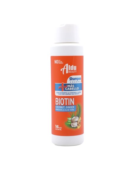 31903 - Aldu Biotin Shampoo (Ginger, Coconut, Aloe Vera, and Minoxidil) - 16 fl. oz. (Case of 12) - Box:  - Loc: I2