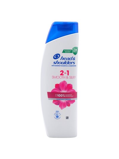 31922 - Head & Shoulder 2 in 1 Smooth & Silk Fresh - 12.2/13.5 fl. oz. ( 330 ml ) - Box:  - Loc: K10