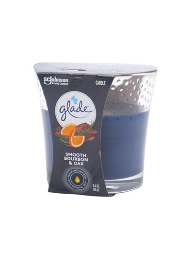 31930 - Glade Candle Smooth Bourbon & Oak - 3.4 oz. (Case of 6) - Box:  - Loc: I5