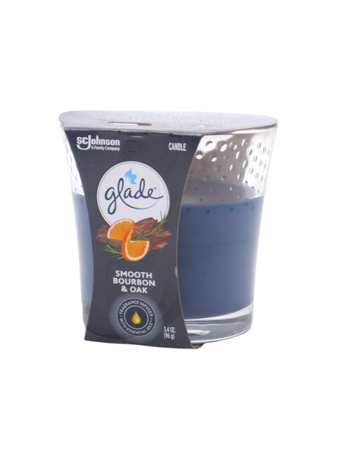 31930 - Glade Candle Smooth Bourbon & Oak - 3.4 oz. (Case of 6) - Box:  - Loc: I5