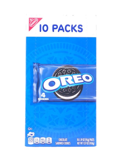 31941 - Oreo Cookies Single Pack - 1.59 oz. (10 Packs). (Case Of 4) - Box:  - Loc: N8
