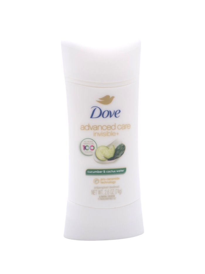 31944 - Dove Deodorant Advanced Care Invisible, Cucumber & Cactus Water - 2.6 oz. (4 Pack) - Box:  - Loc: K7