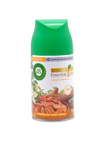 31977 - Air Wick Freshmatic Refill Can, Vanilla & Sandawood - 250ml. (Case of 6) - Box:  - Loc: I6