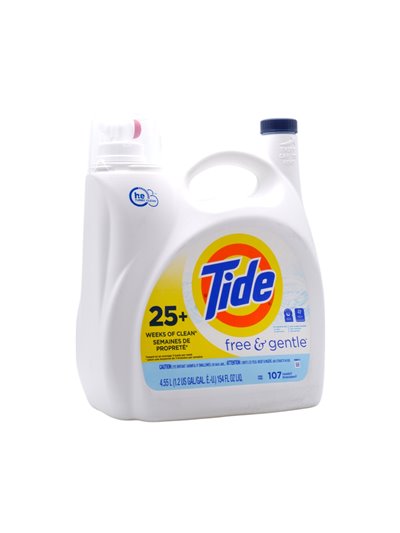 32011 - Tide Liquid Detergent, HE, Free & Glentle  - 154 fl. oz. (Case of 4) - Box:  - Loc: C6