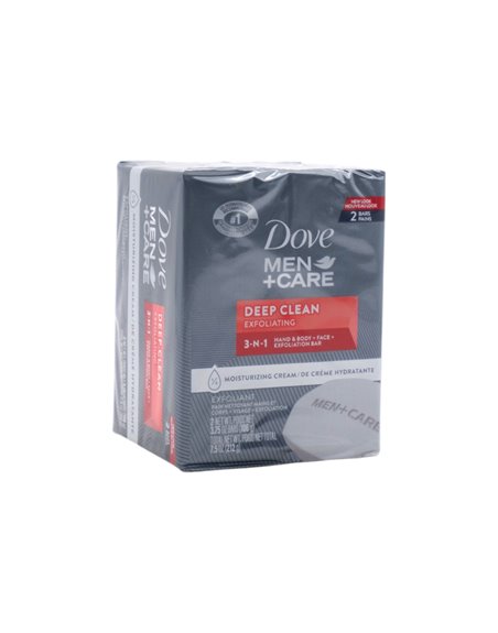 32036 - Dove Bar Soap (Men) Deep Clean  - 3.75 oz. (2 Pack) - Box:  - Loc: K7
