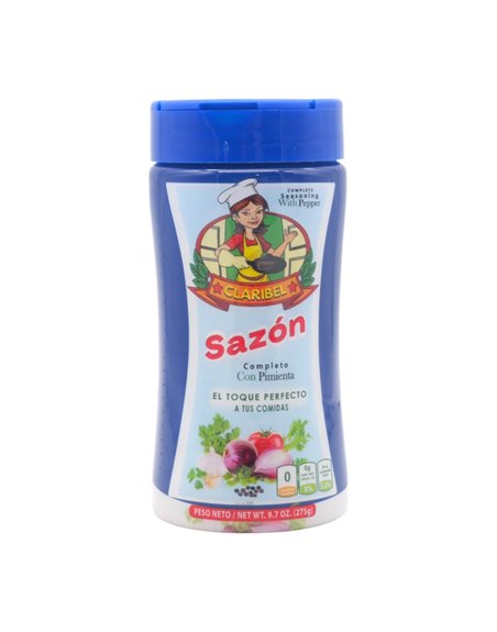 32041 - Claribel Sazón Completo With Pepper (Con Pimienta). 9.7oz. Case of 24 - Box:  - Loc: P12