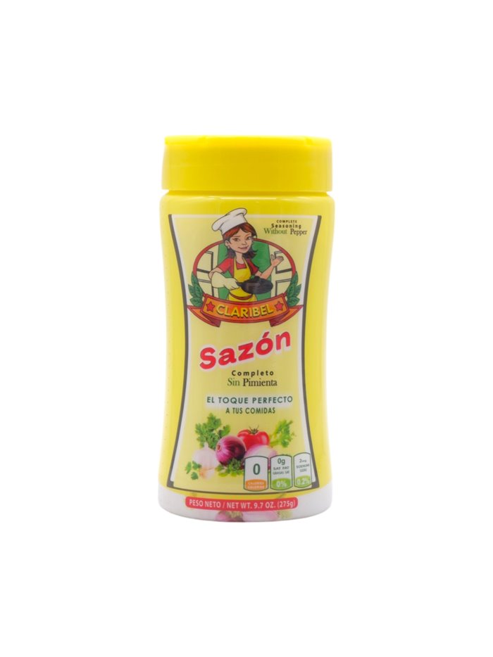 32042 - Claribel Sazón Completo Without Pepper (Sin Pimienta). 9.7 oz. Case of 24 - Box:  - Loc: P12