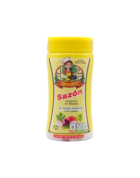 32042 - Claribel Sazón Completo Without Pepper (Sin Pimienta). 9.7 oz. Case of 24 - Box:  - Loc: P12