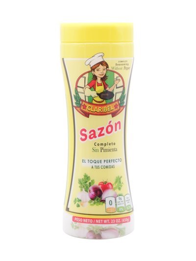 32044 - Claribel Sazón Completo Without Pepper (Sin Pimienta). 23 oz. Case of 24 - Box:  - Loc: P12