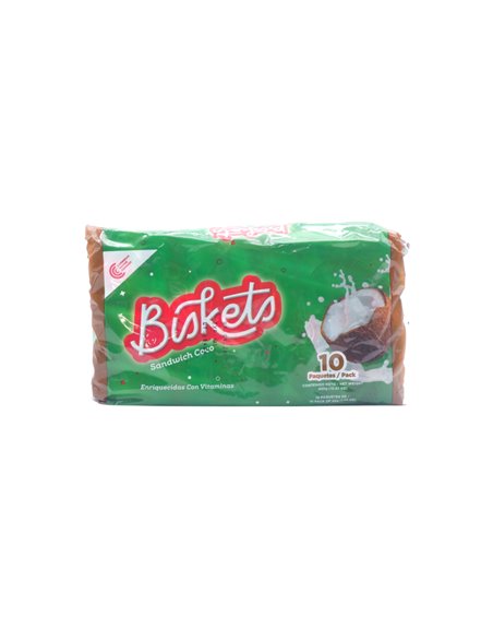 32051 - Biskets Galletas De Coco 1.59oz - 10pk. (Case of 18) - Box:  - Loc: N13