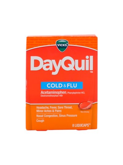 32063 - DayQuil Cold & Flu LiquiCaps - 8ct - Box:  - Loc: K2