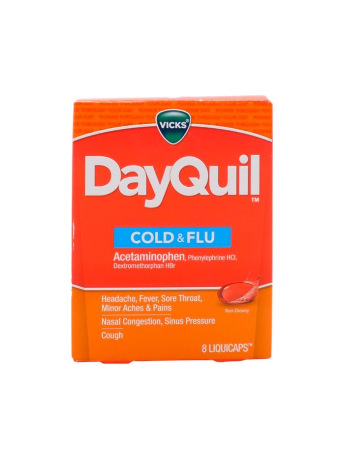 32063 - DayQuil Cold & Flu LiquiCaps - 8ct - Box:  - Loc: K2